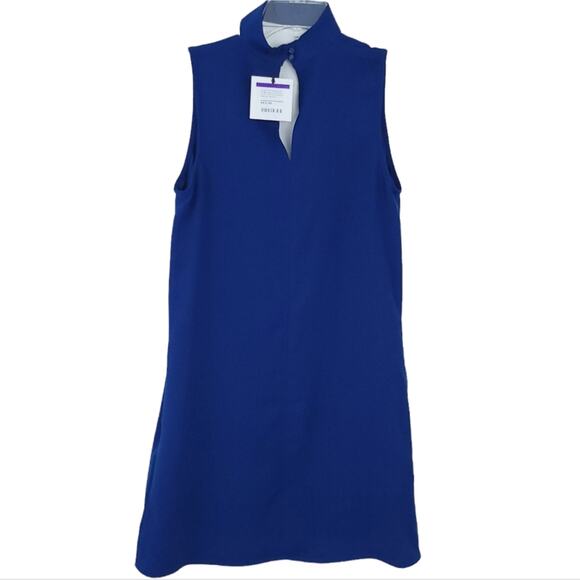 NEW Jack by BB Dakota Blue Shift Dress XS Xsmall Sleeveless Choker Style - Picture 2 of 4